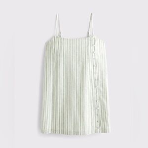 A&F Linen-Blend Button Skort